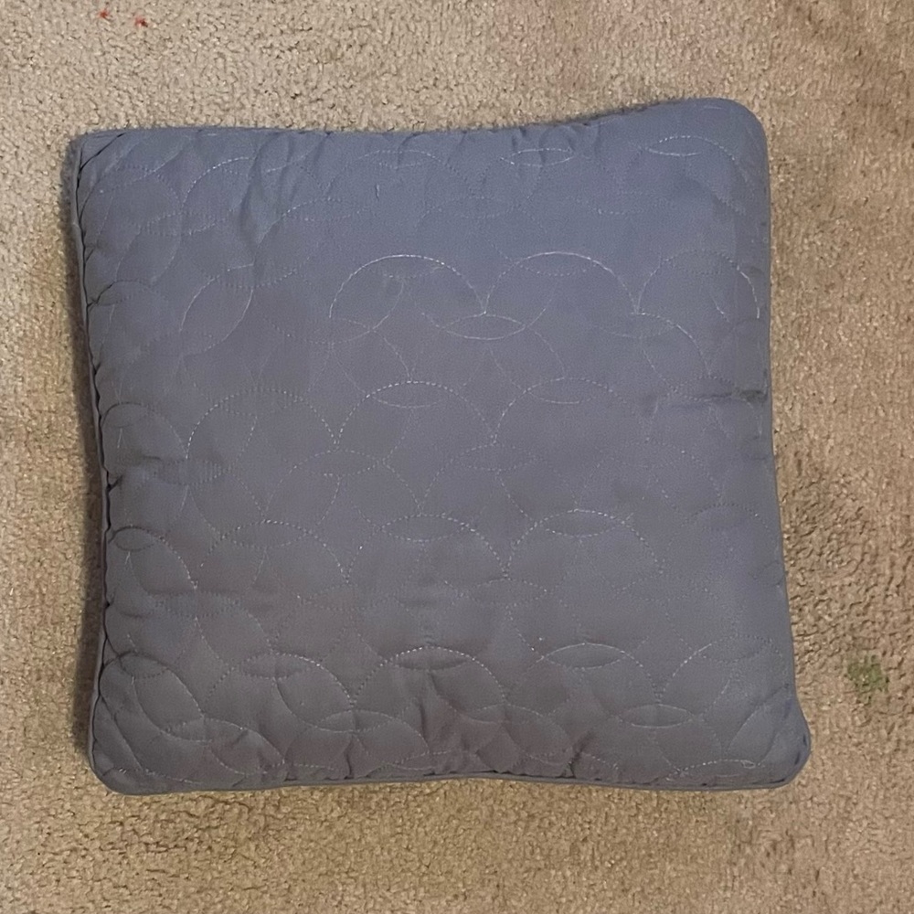 gray accent pillow